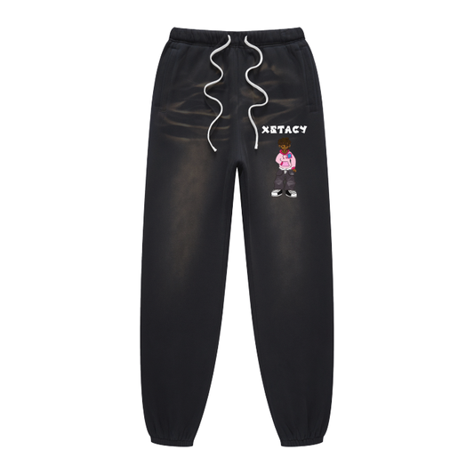 Unisex Black Xstacy sweatpants