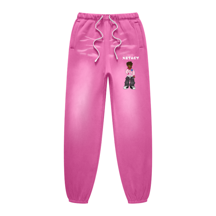 Pink unisex Xstacy Sweatpants